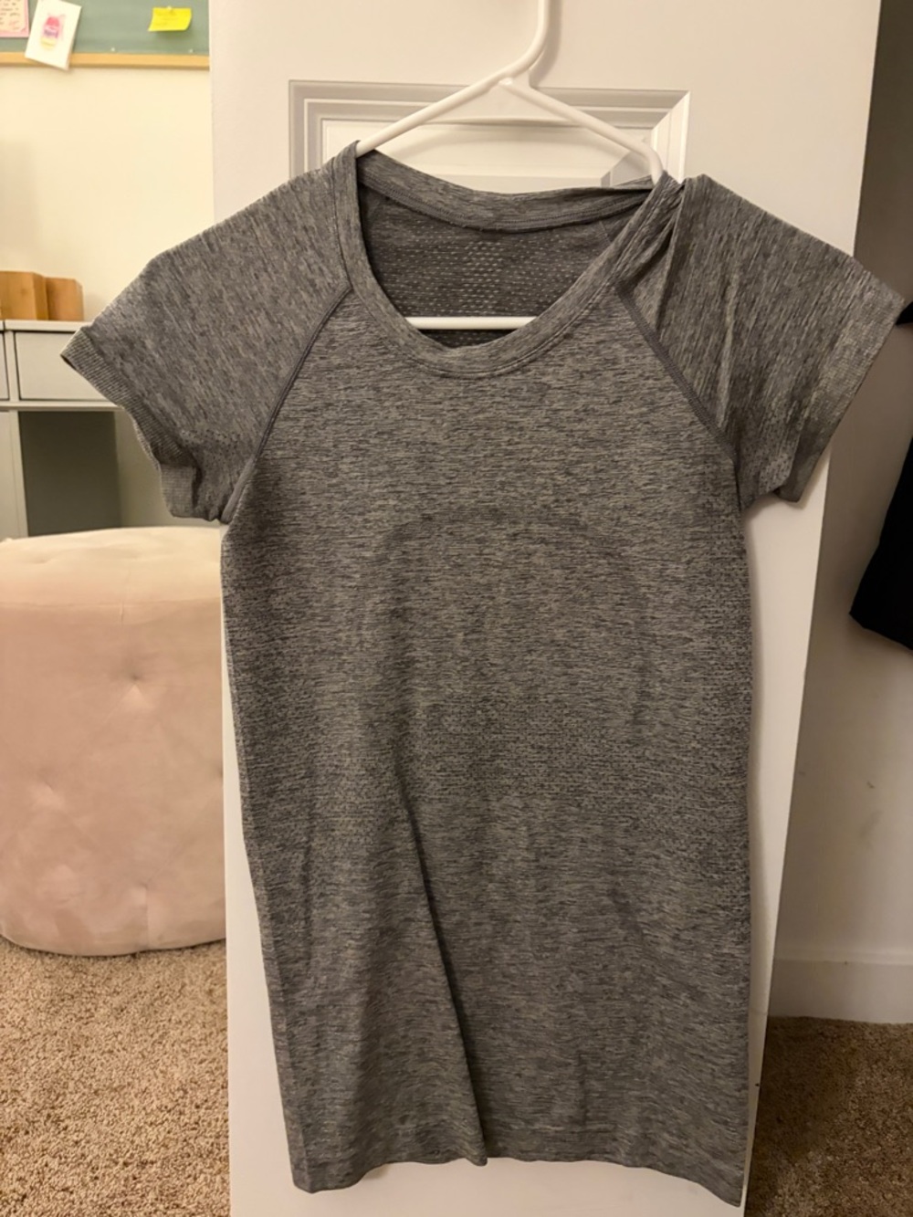 lululemon athletica Heather Gray Short Sleeve Active Tee